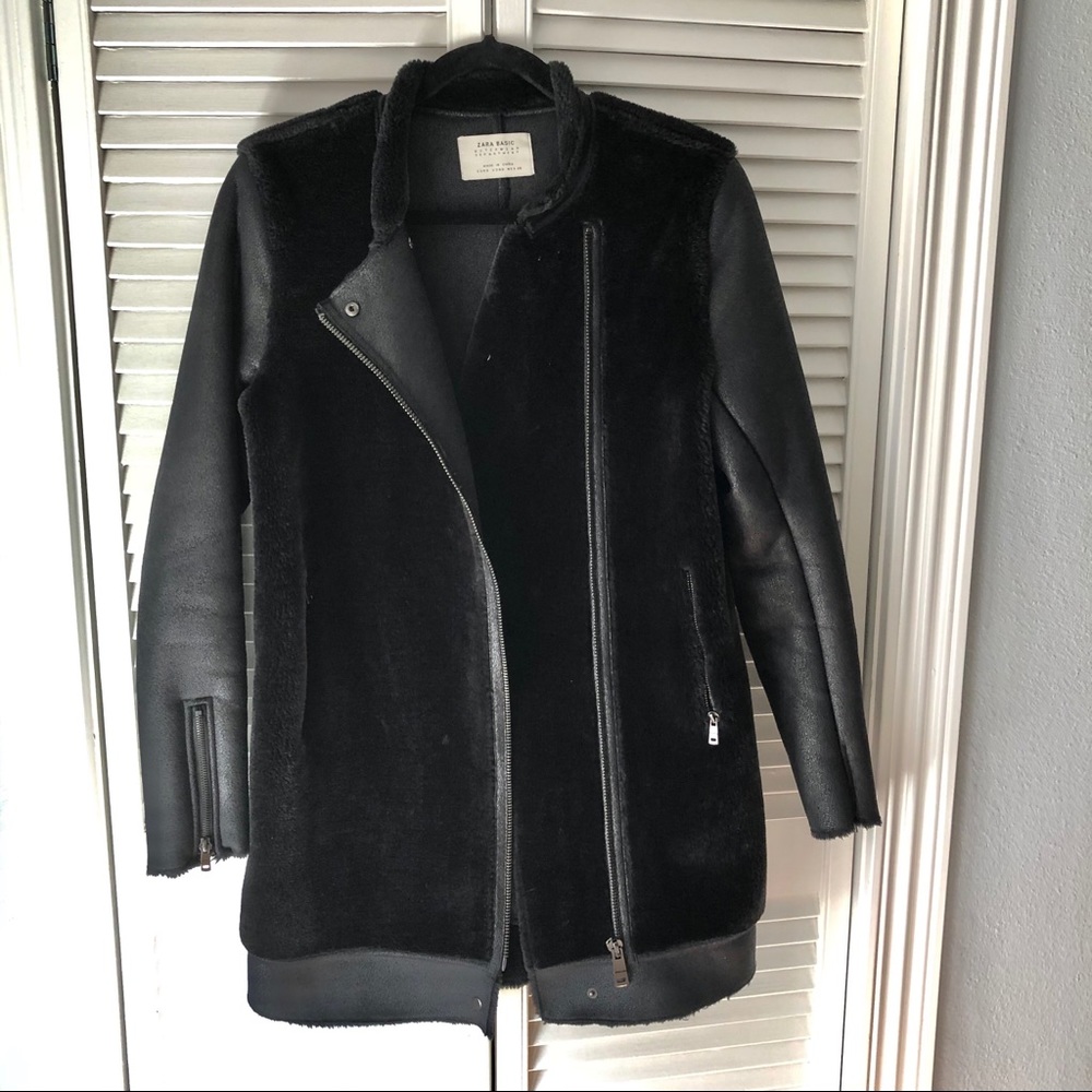 Zara Faux Fur Shearling Coat